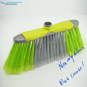 Akbrand Plastikowa główka miotły z płytką szczotkową w kształcie wahadłowca i długimi kolorowymi włosiami